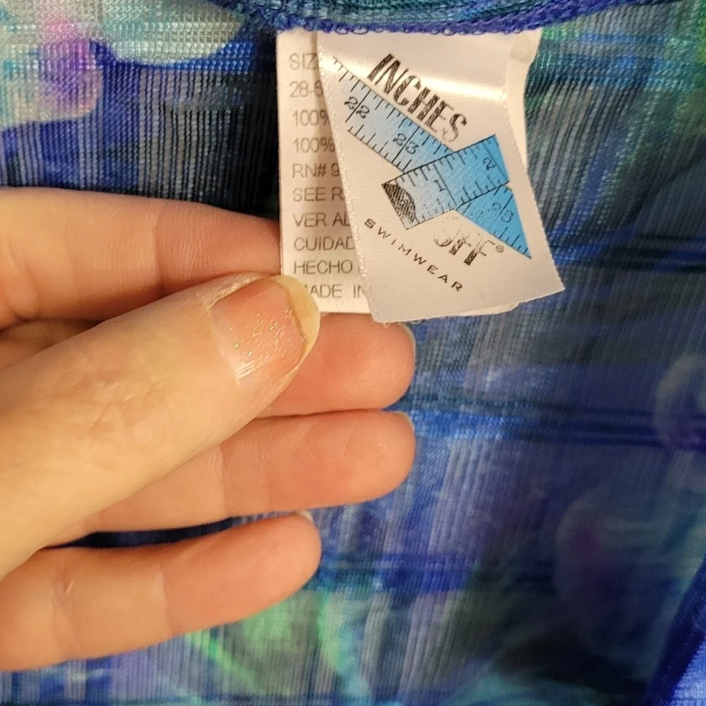 Inches Off Sheer Cover Up Floral 2X Button Up